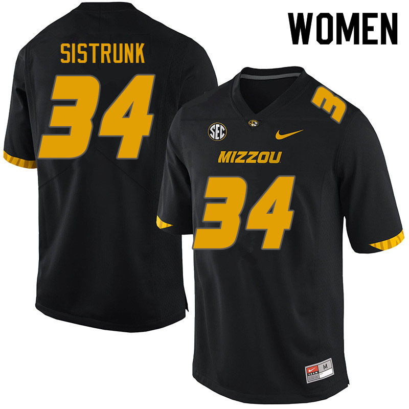 Women #34 Davion Sistrunk Missouri Tigers College Football Jerseys Sale-Black